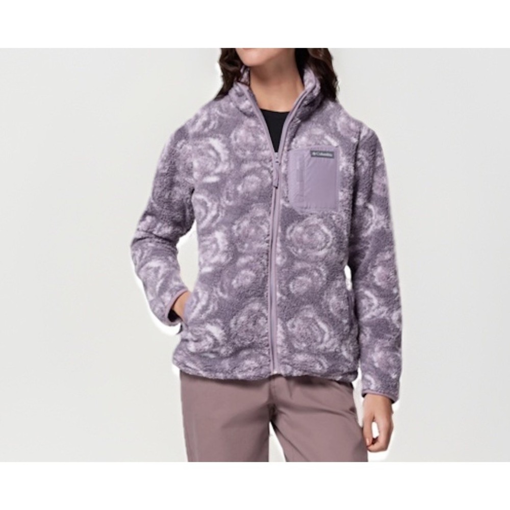 Columbia Women‎ XL West Bend Full Zip II Print Fleece Jacket Purple Swirl NWT